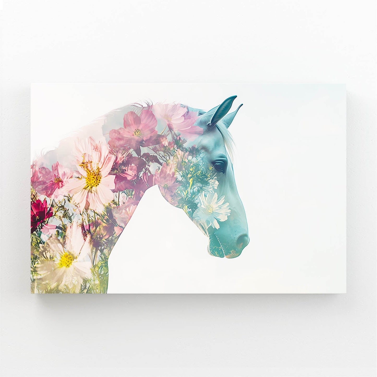 Design Horse Wall Art – angled canvas view on white background