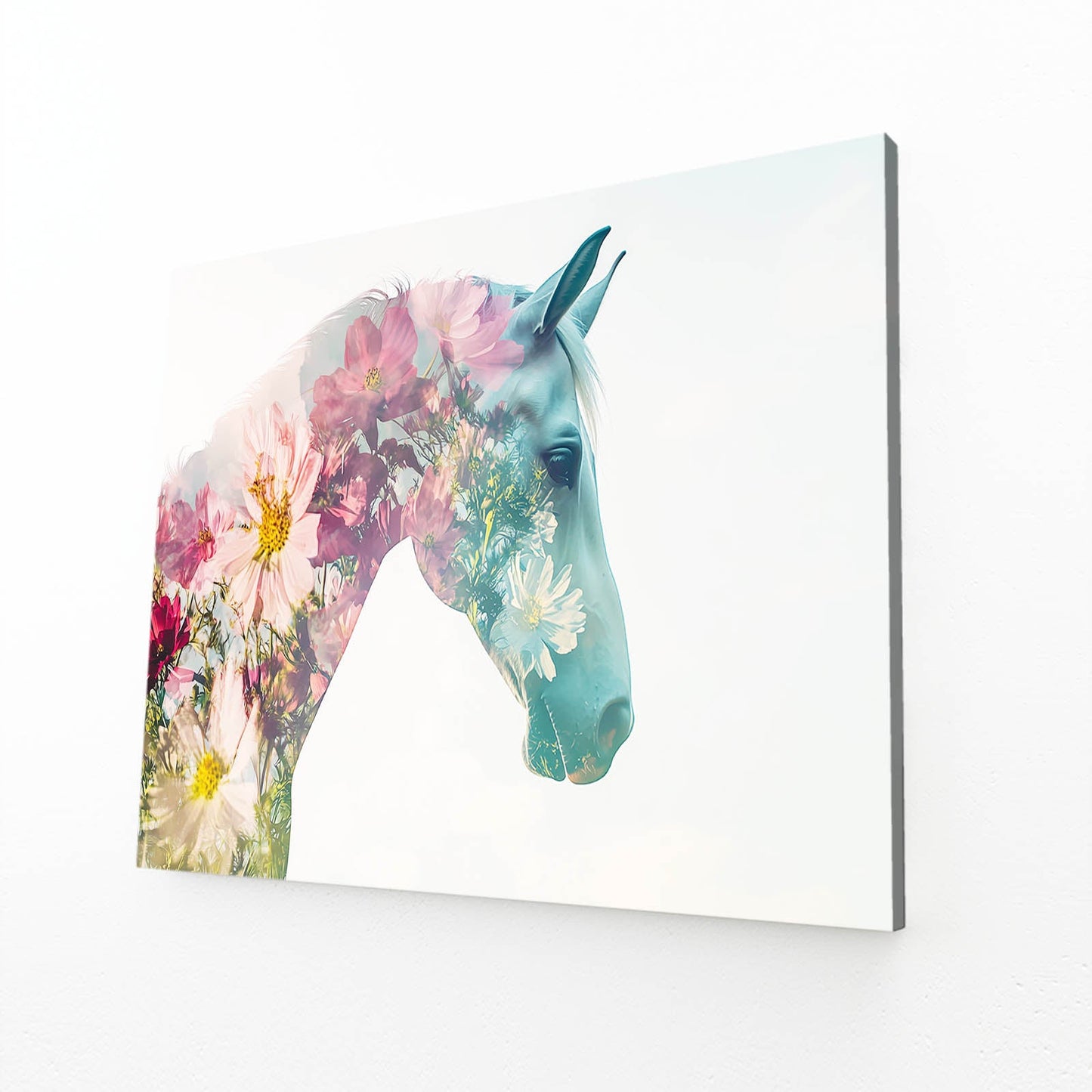 Design Horse Wall Art – angled canvas view on white background