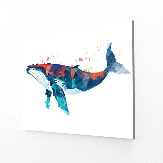 Digital Geometric Whale Art