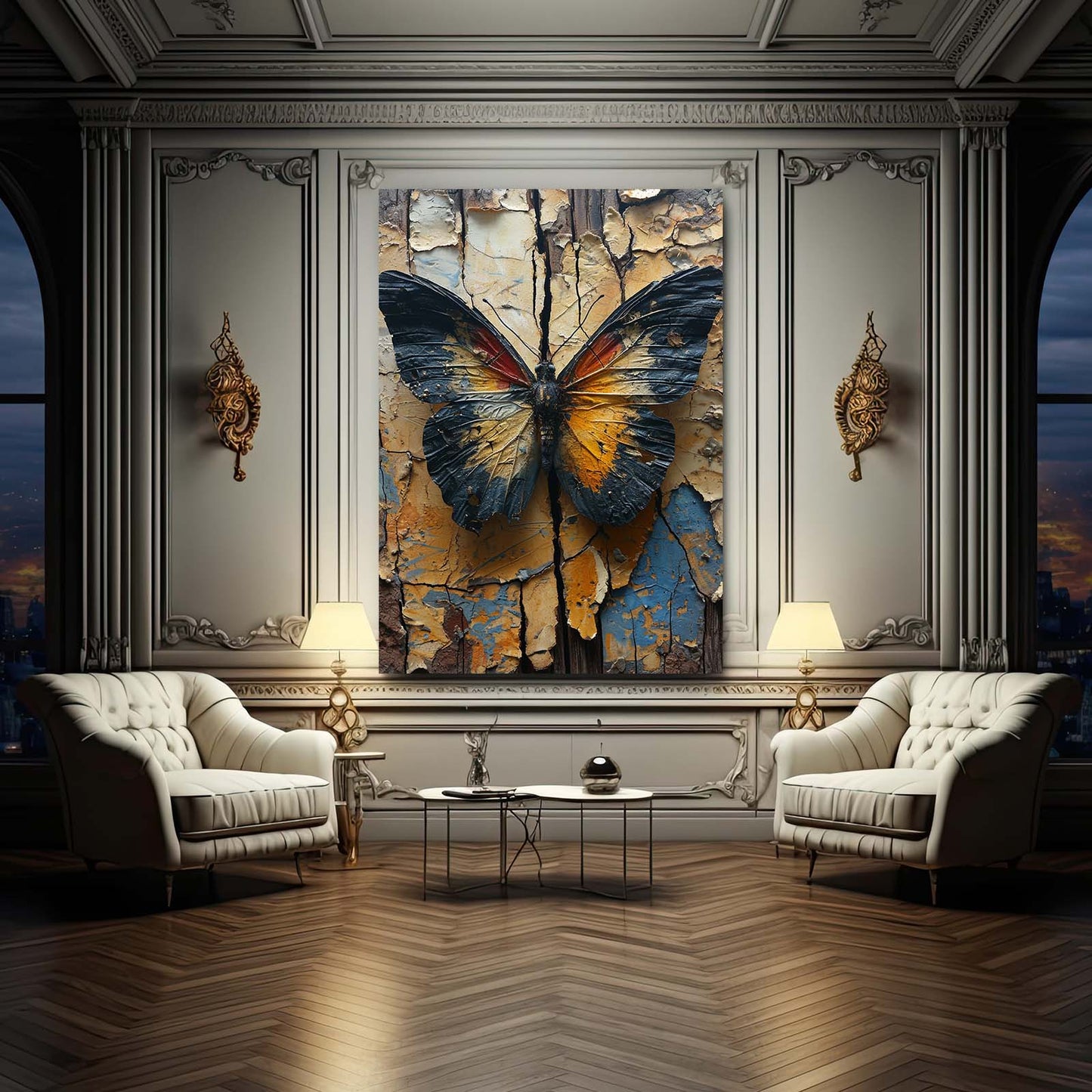 Distressed Butterfly Wall Art