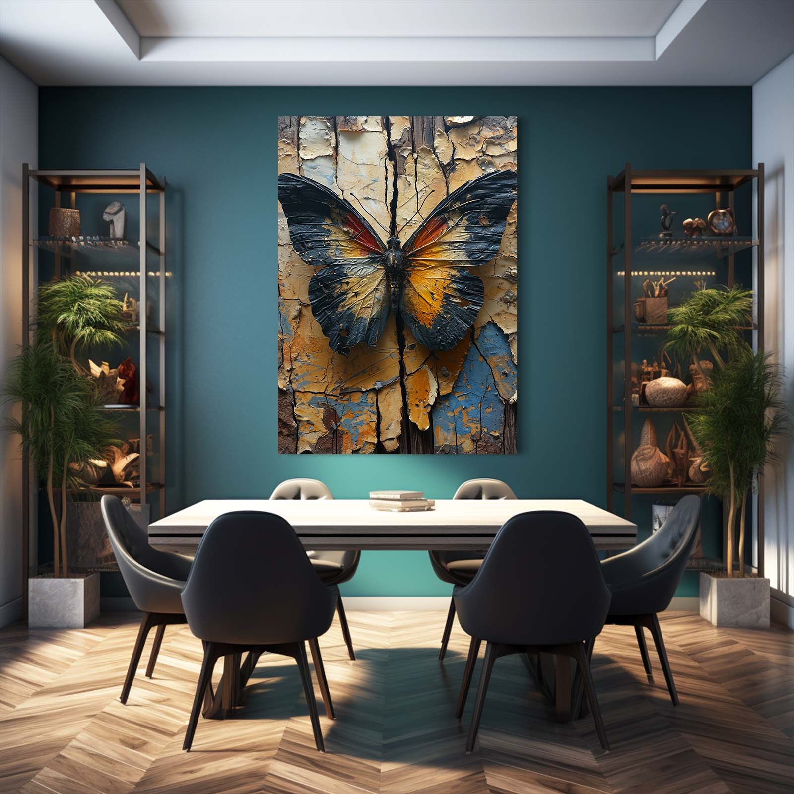 Distressed Butterfly Wall Art