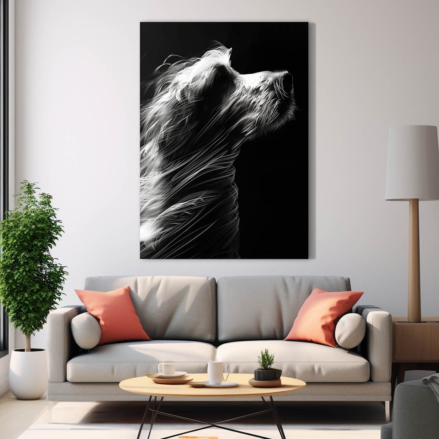 Dog Line Art Drawing