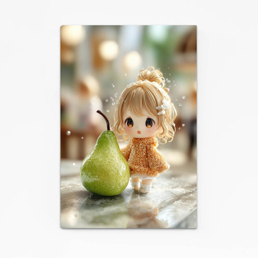 Doll And Pear Fruit Canvas – doll and pear fruit canvas print