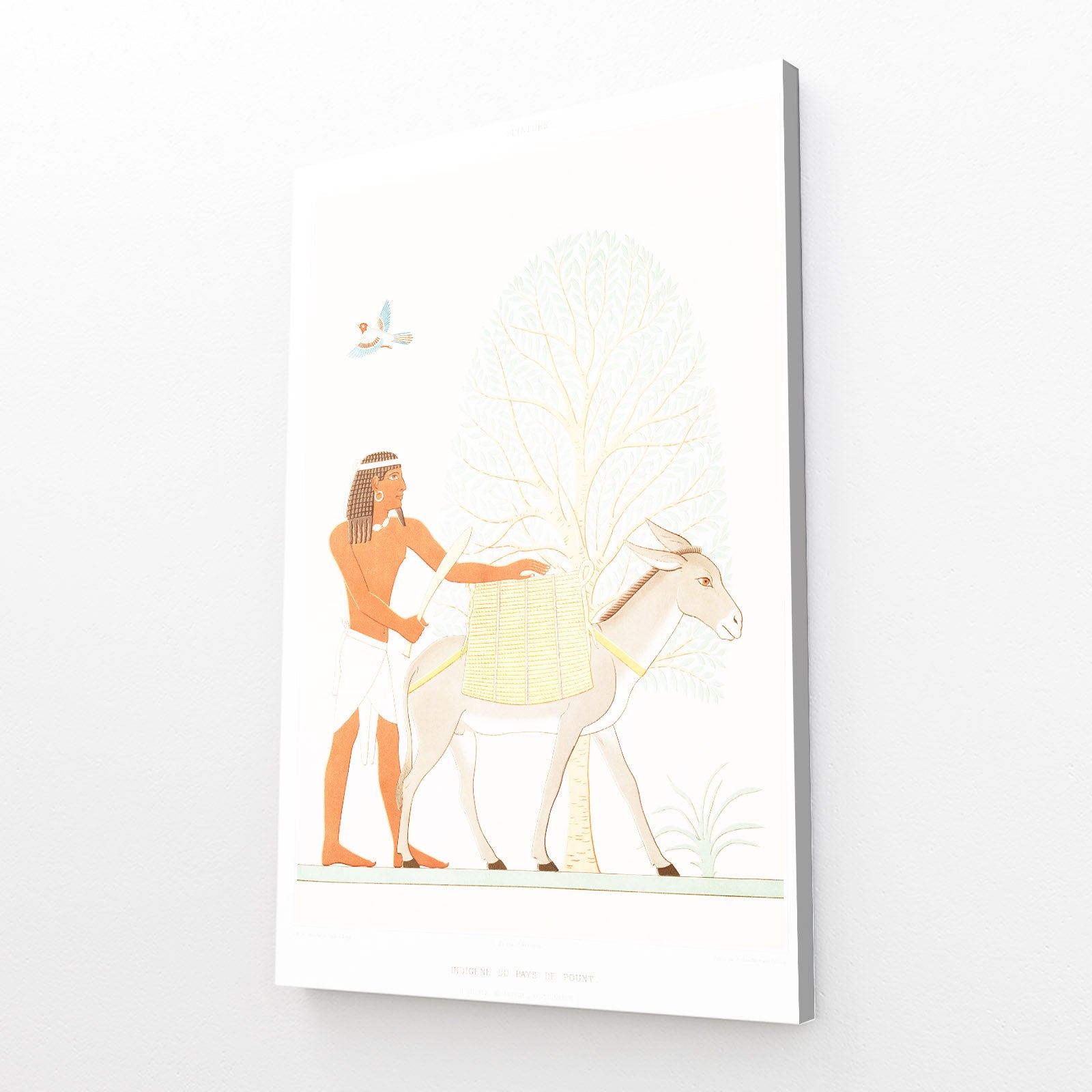 Donkey Herder Illustration Egyptian Wall Decor – canvas print on white background