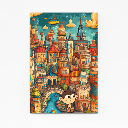 Doodle City Adventure Monkey Canvas – doodle city adventure monkey canvas print