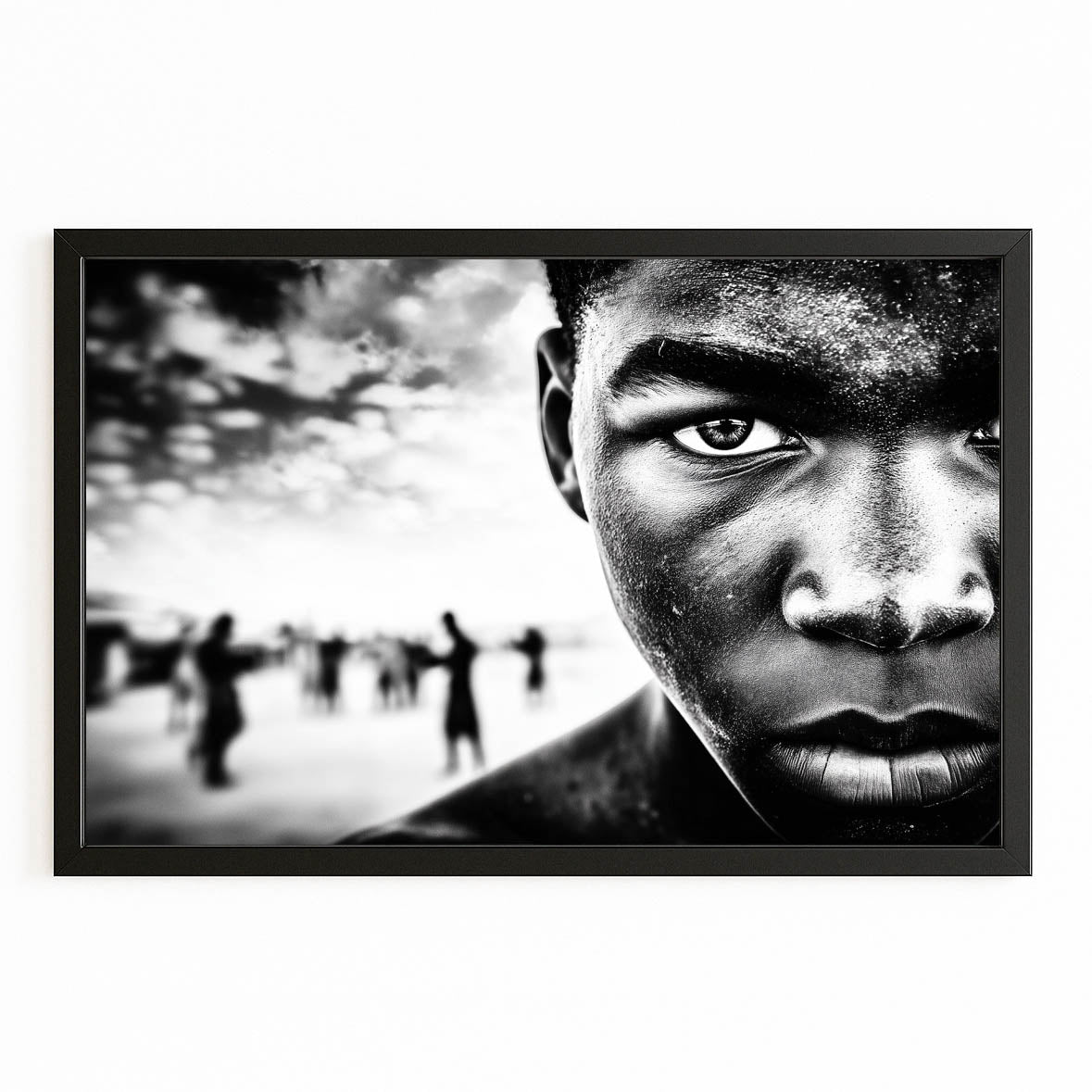 Double Exposure Photography Print — photography canvas print, with Premium Black frame on white background