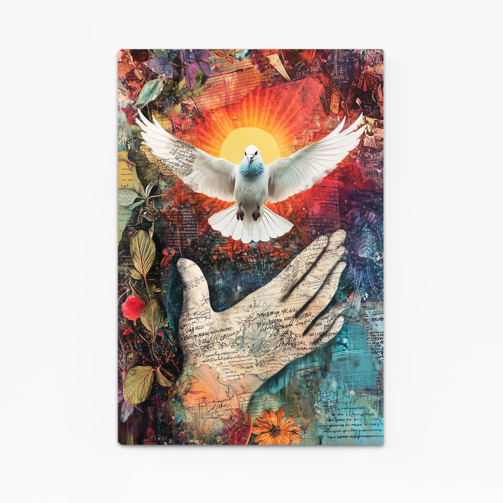 Dove Over Open Hand Peace Prints – dove over open hand peace canvas print