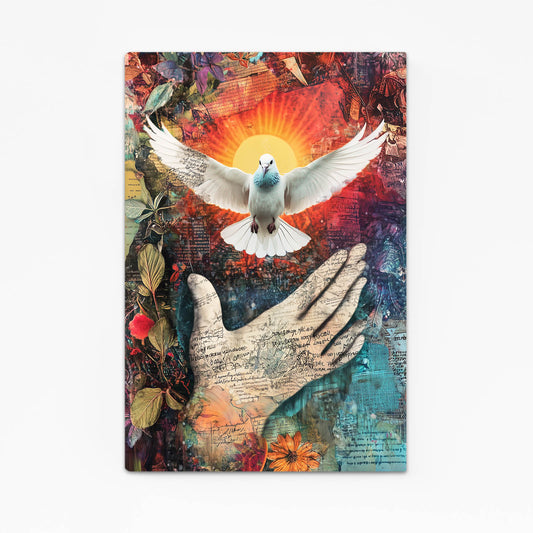 Dove Over Open Hand Peace Prints – dove over open hand peace canvas print
