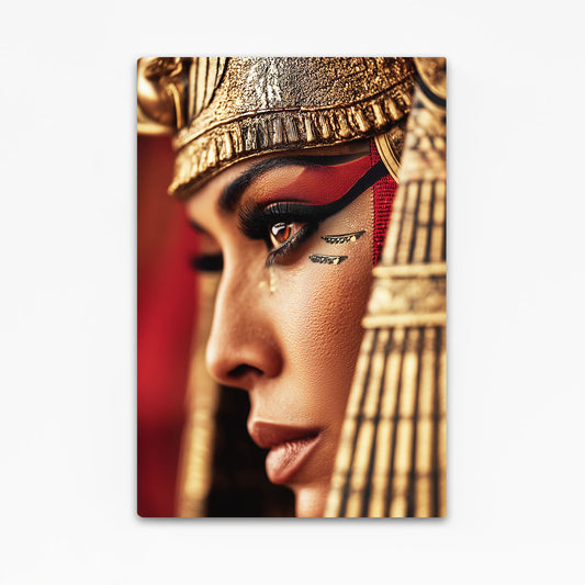 Dramatic Red Headdress Portrait Egyptian Canvas Art – dramatic red headdress portrait egyptian canvas print