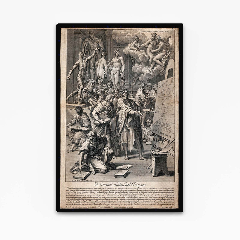 Drawing Academy Scene Da Vinci Wall Decor – drawing academy scene da vinci canvas print