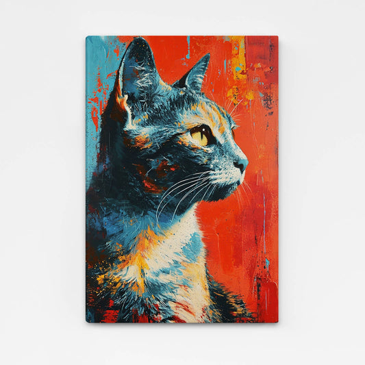 Fiery Stare Cat Art