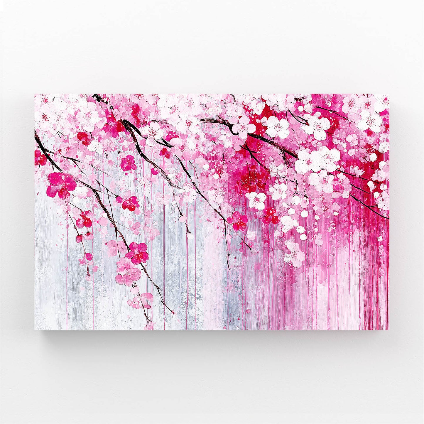 Dripping Pink Petals Cherry Blossom Canvas – dripping pink petals cherry blossom canvas print