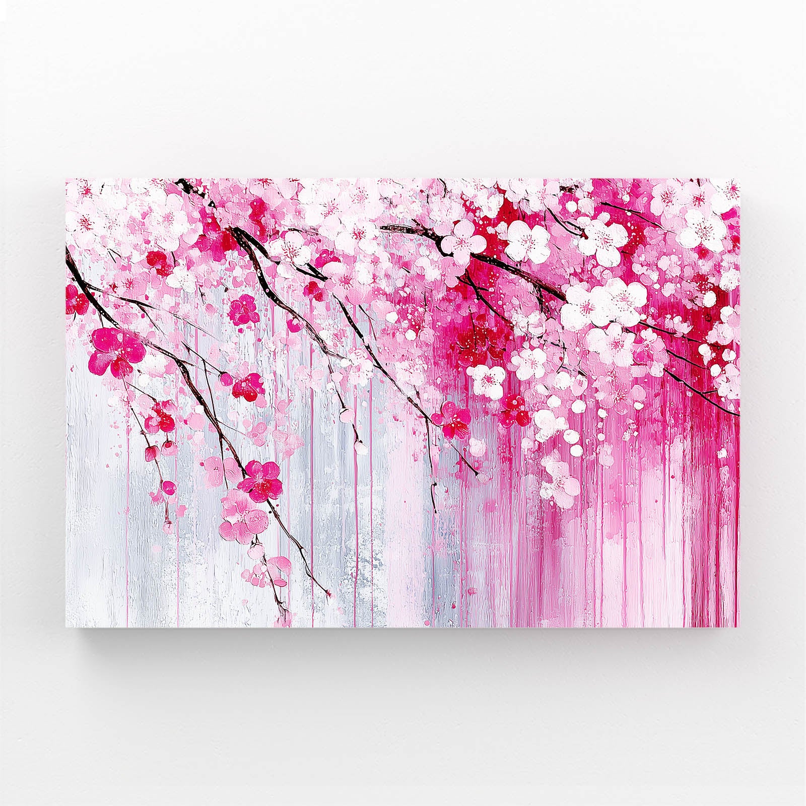 Dripping Pink Petals Cherry Blossom Canvas – dripping pink petals cherry blossom canvas print