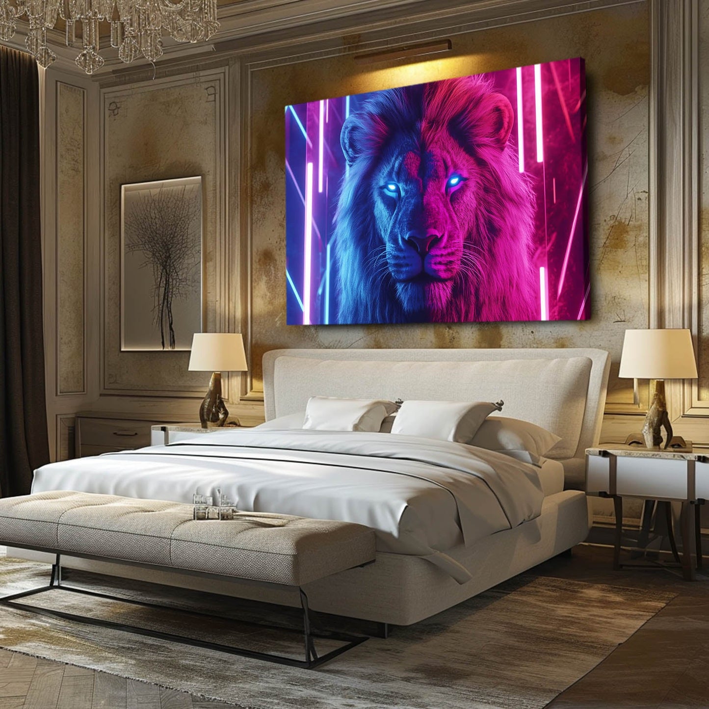 Dynamic Energy Lion Art