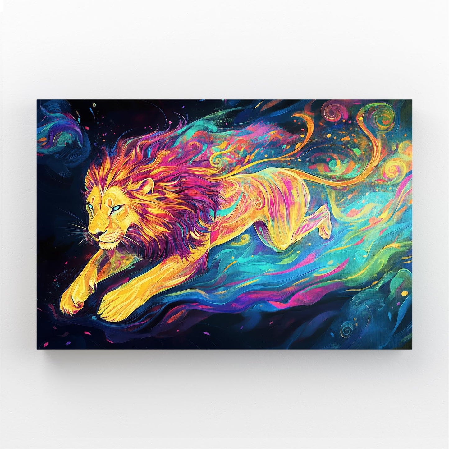 Dynamic Lion Wall Art