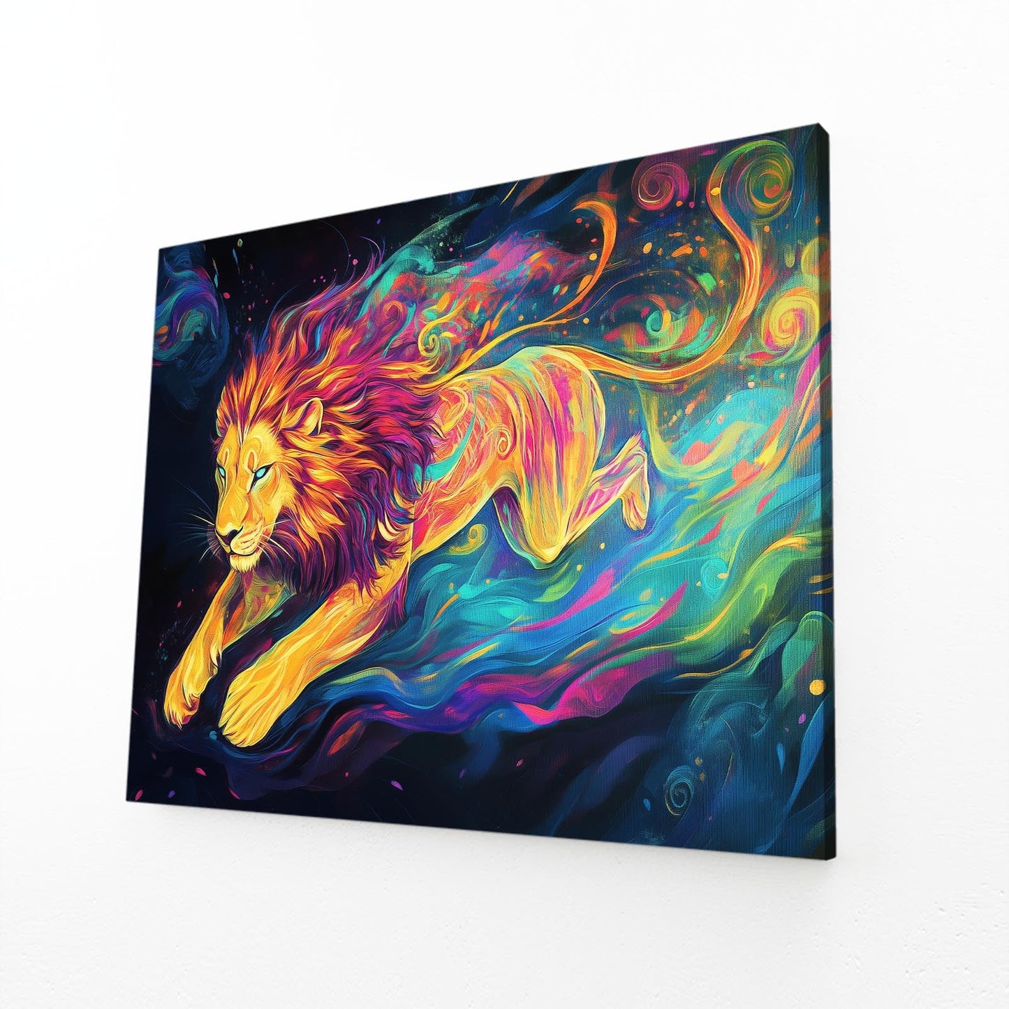 Dynamic Lion Wall Art