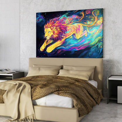 Dynamic Lion Wall Art