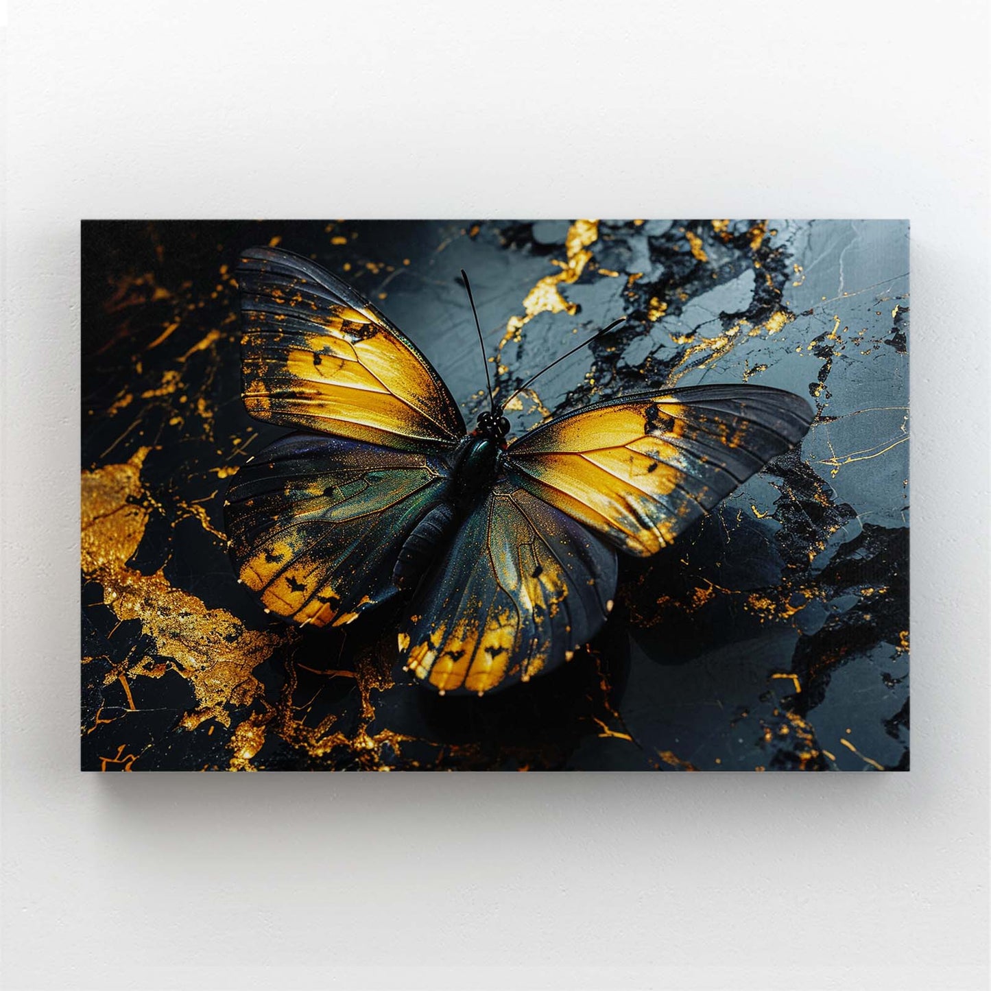 Ebony Gold Butterfly Wall Art