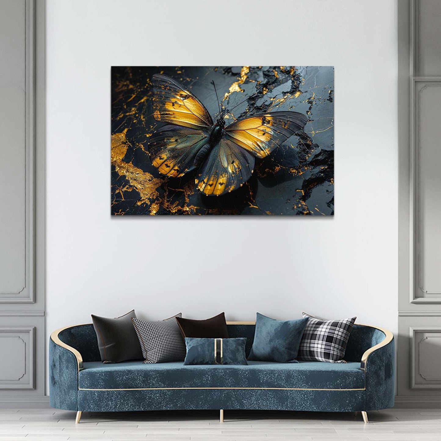 Ebony Gold Butterfly Wall Art