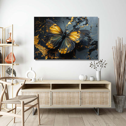 Ebony Gold Butterfly Wall Art
