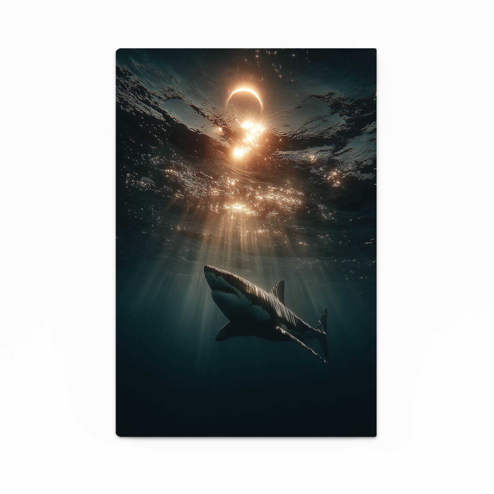 Eclipse Glow Deep Shark Art – eclipse glow deep shark canvas print