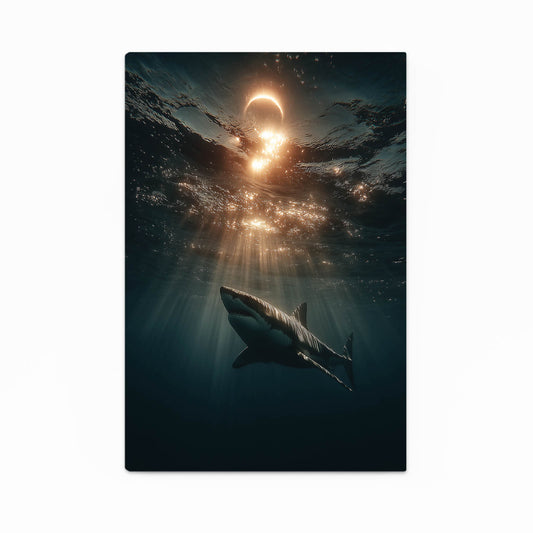 Eclipse Glow Deep Shark Art – eclipse glow deep shark canvas print
