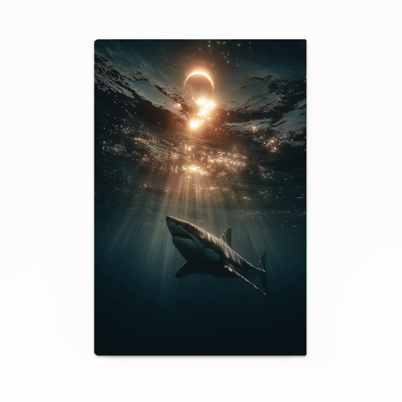 Eclipse Glow Deep Shark Art – eclipse glow deep shark canvas print