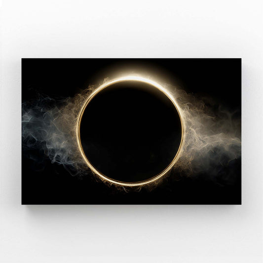 Eclipse Halo Smoke Gold Art – eclipse halo smoke gold canvas print