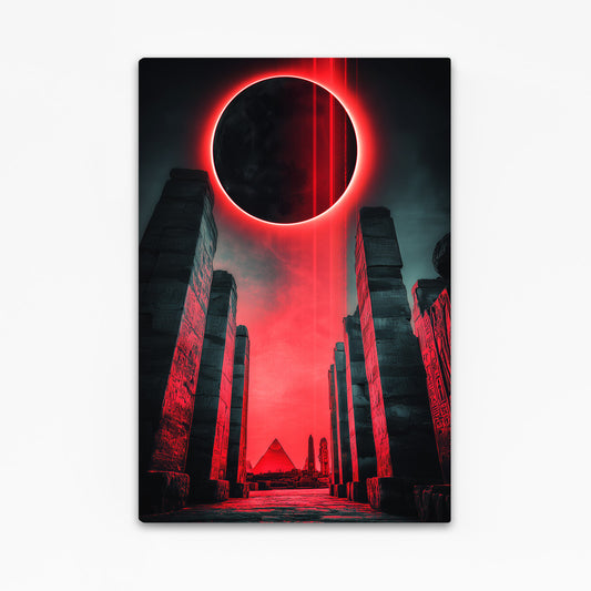 Eclipse Pyramid Silhouette Egyptian Wall Art – eclipse pyramid silhouette egyptian canvas print
