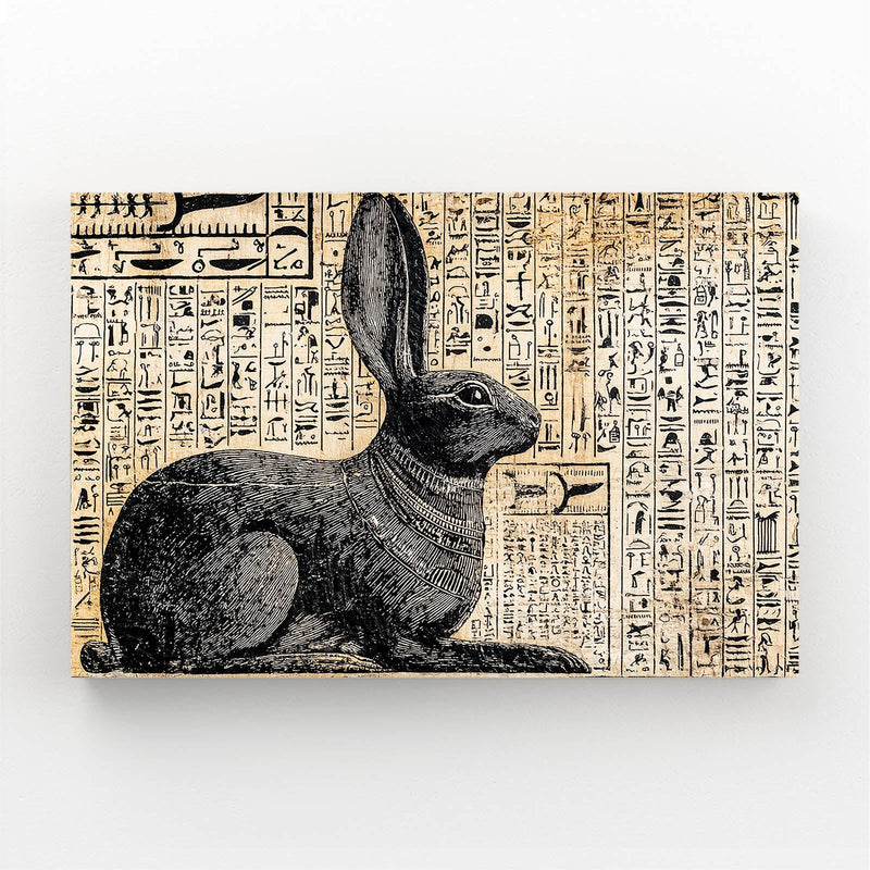 Egyptian Bunny Canvas – angled canvas view on white background