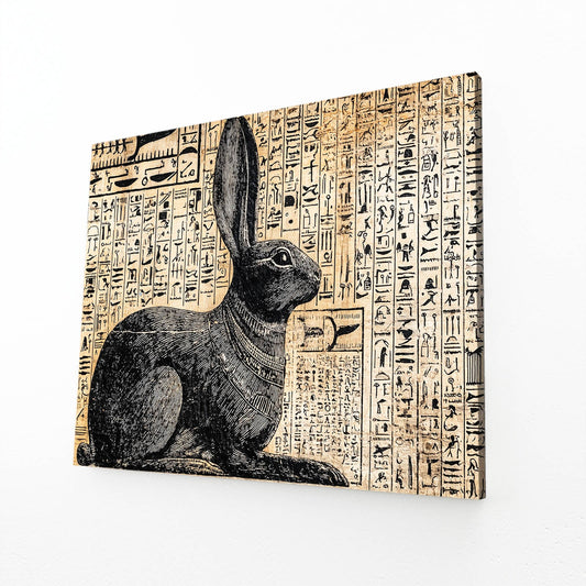 Egyptian Bunny Canvas – angled canvas view on white background