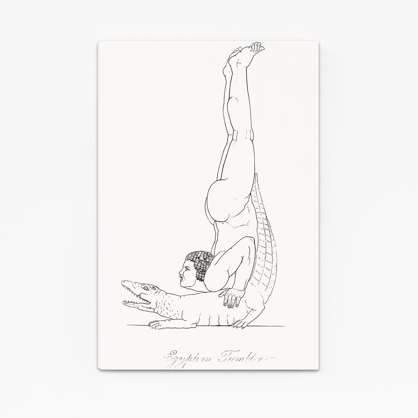 Egyptian Dancer Sketch Egyptian Canvas Art – angled canvas view on white background