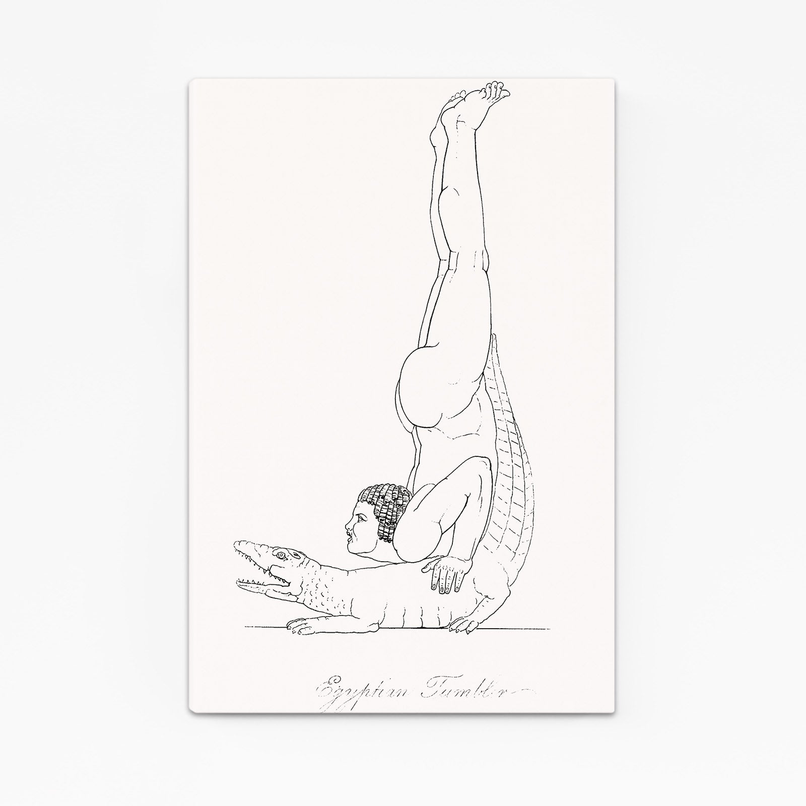 Egyptian Dancer Sketch Egyptian Canvas Art – angled canvas view on white background