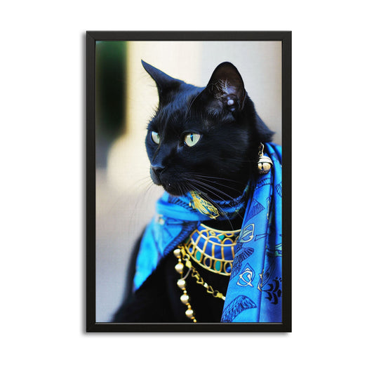 Egyptian Majesty Cat Art – canvas print on white background