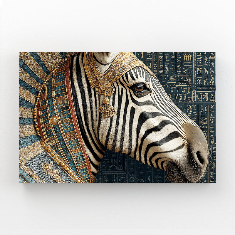 Egyptian Zebra Wall Art – styled in a furnished interior