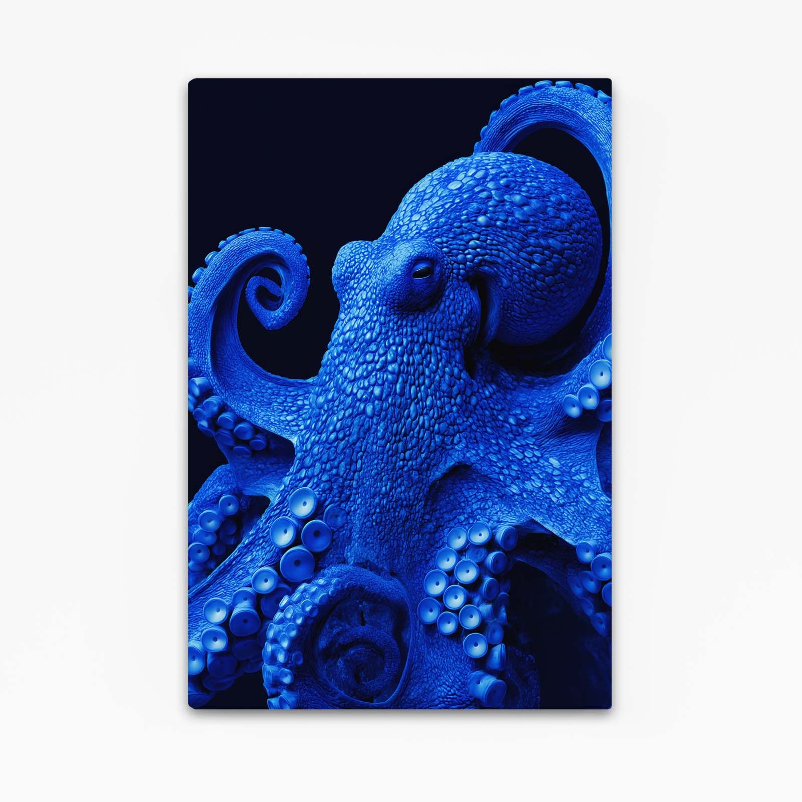 Electric Blue Study Octopus Wall Art – electric blue study octopus canvas print