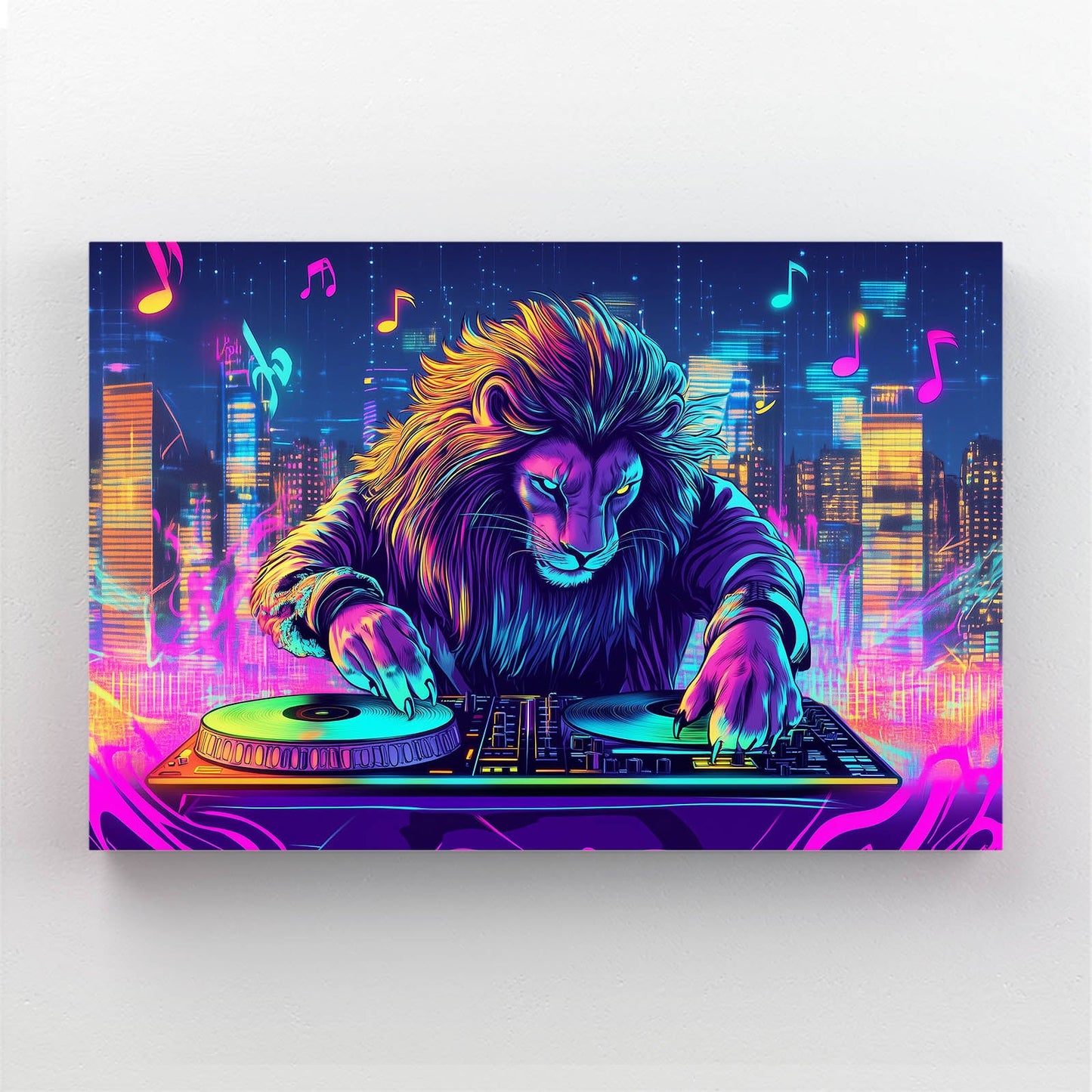 Electric DJ Lion Wall Art