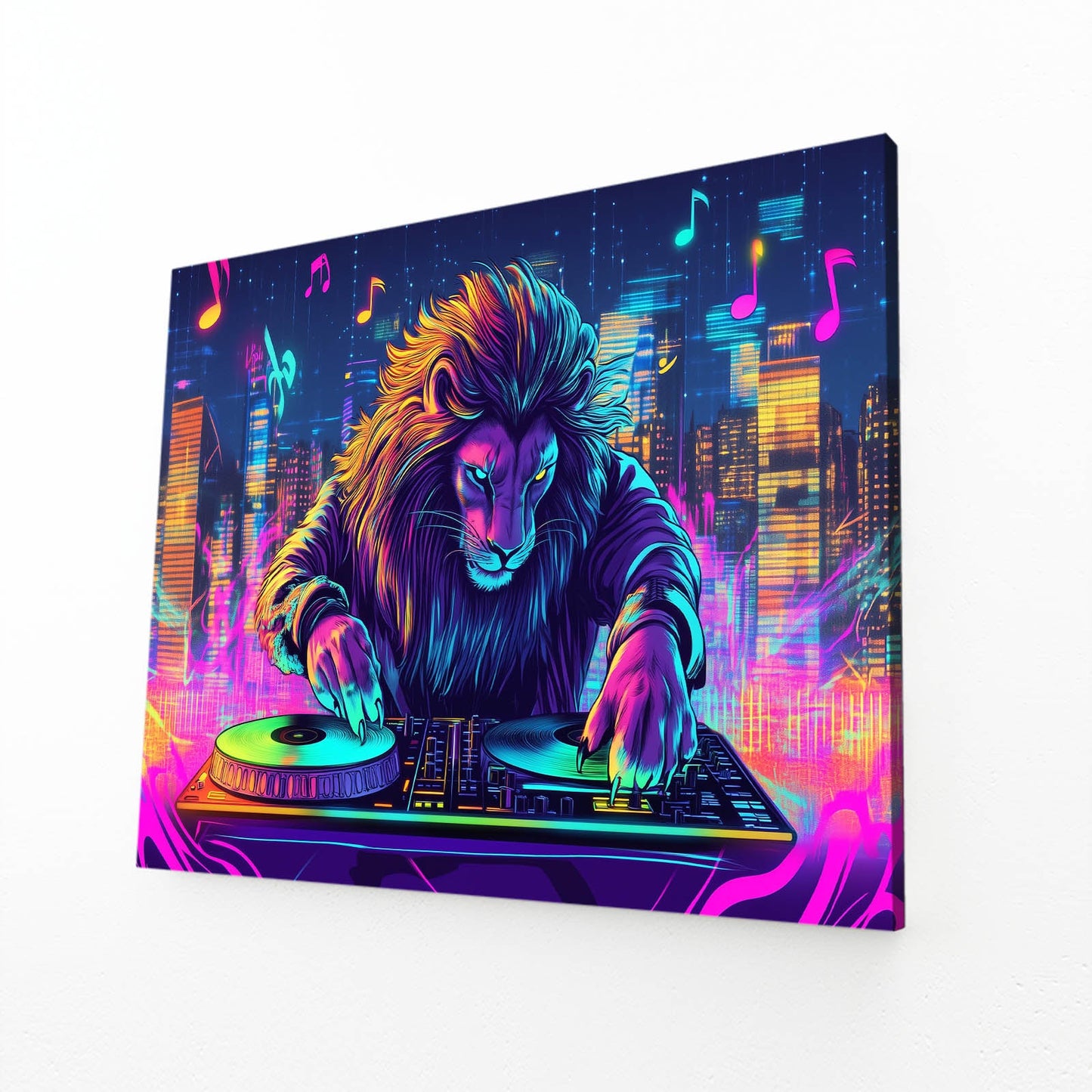 Electric DJ Lion Wall Art