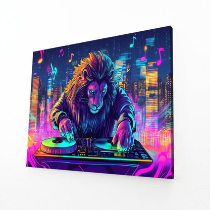 Electric DJ Lion Wall Art