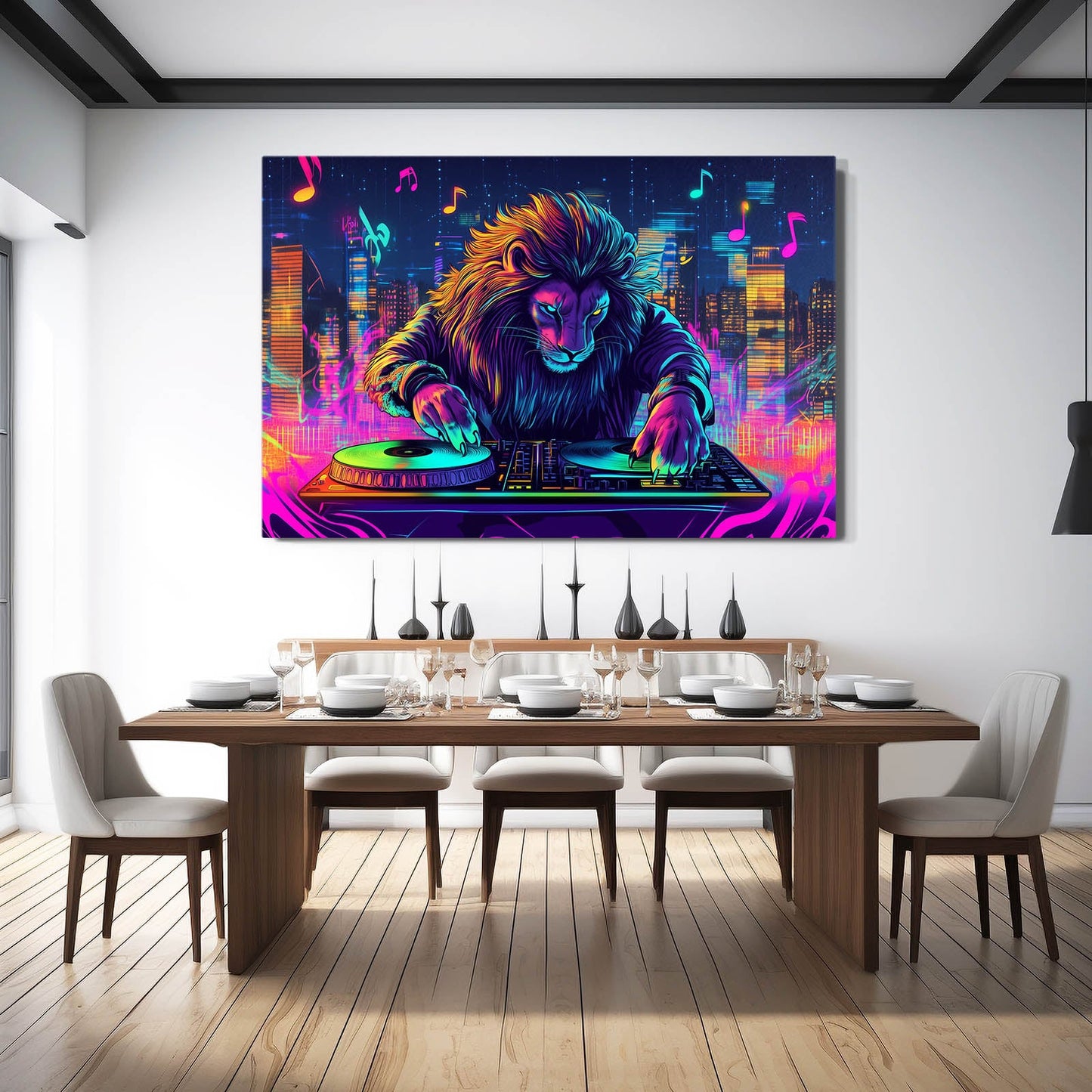 Electric DJ Lion Wall Art