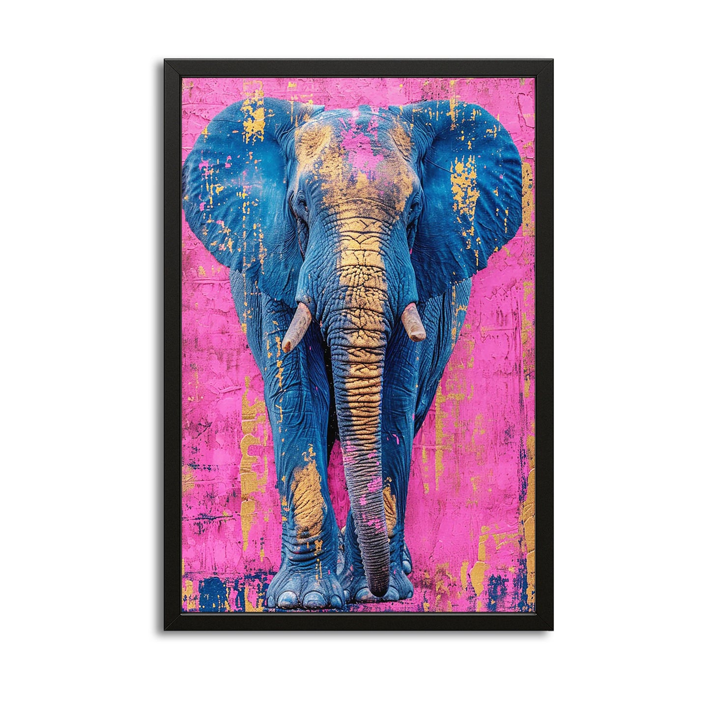 Electric Pink Elephant Art