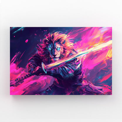 Electric Warrior Lion Art