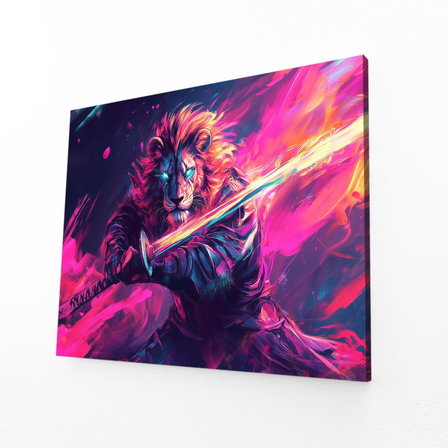 Electric Warrior Lion Art