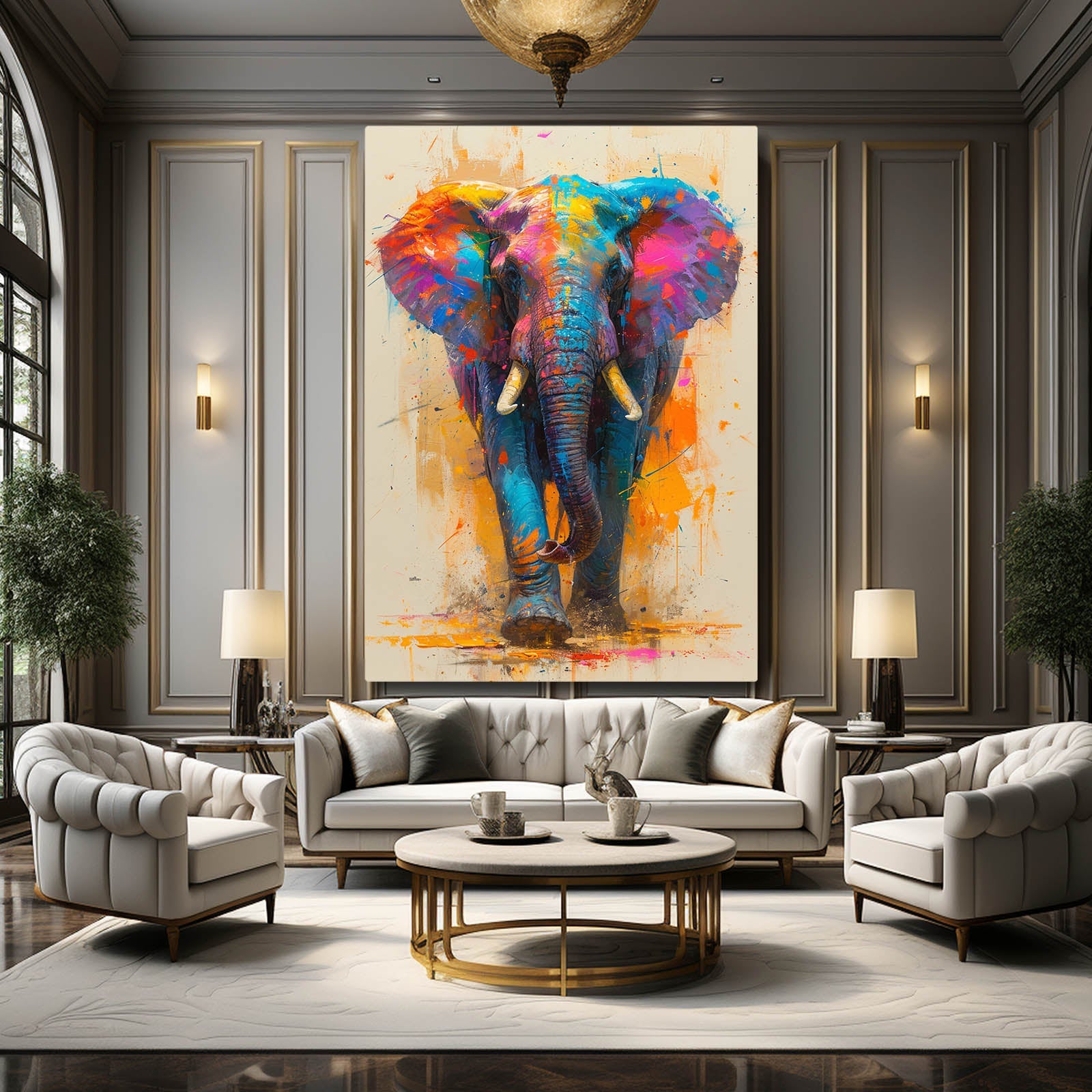 Elephant Abstract Pop Art