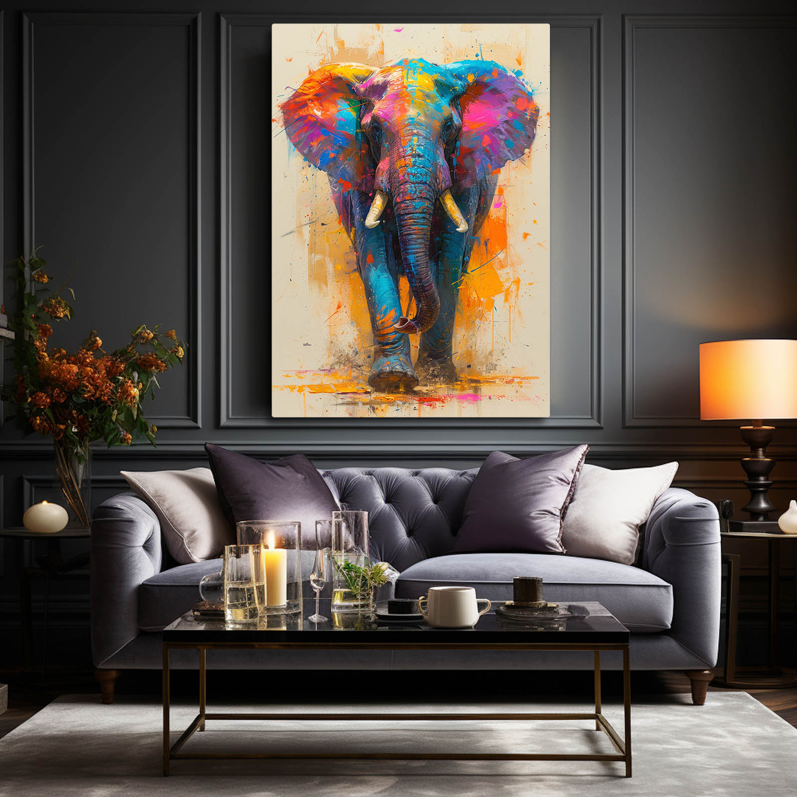 Elephant Abstract Pop Art