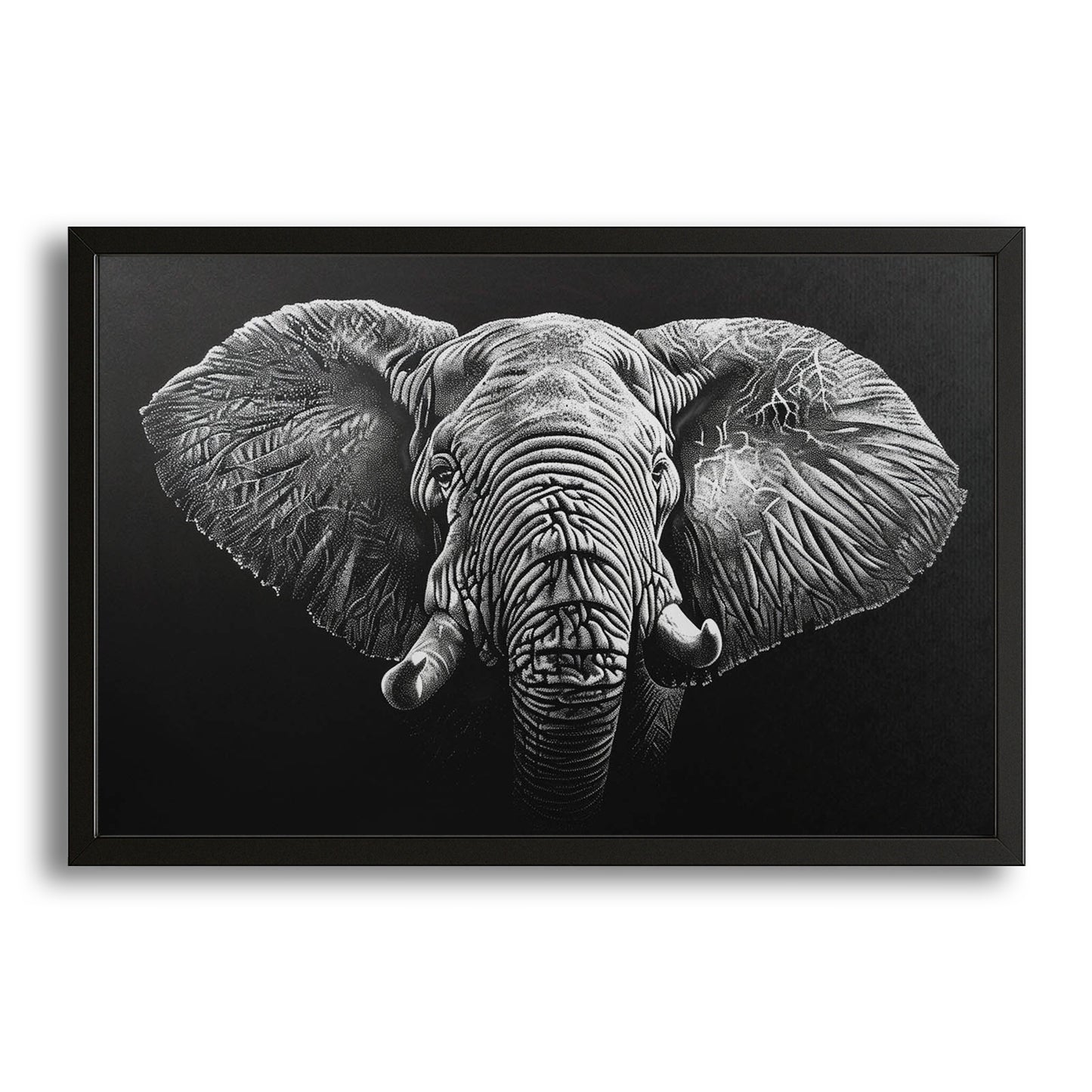 Elephant Art Black And White