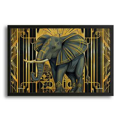 Elephant Art Deco Canvas