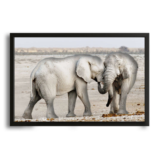 Elephant Family Wall Art – canvas print on white background