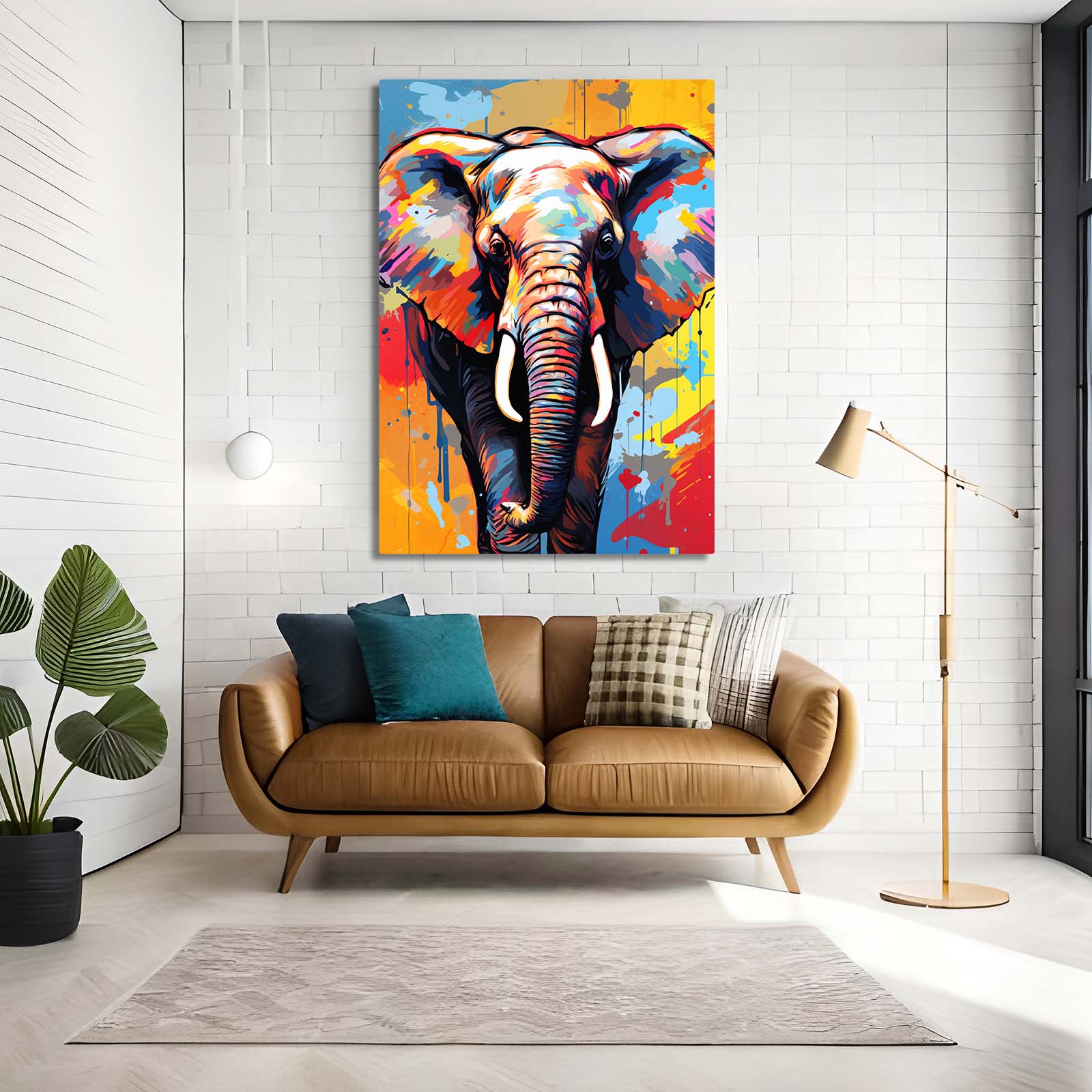 Elephant Graffiti Style Art