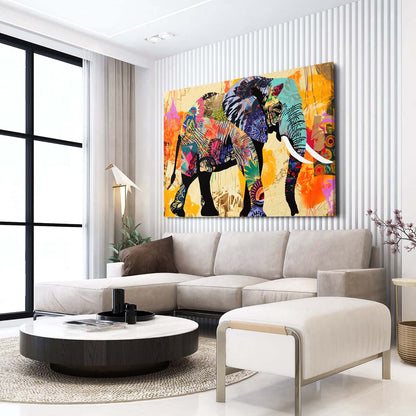 Elephant Mixed Media Art